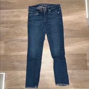 American Eagle Outfitters Women's Dark Blue Skinny Jeans